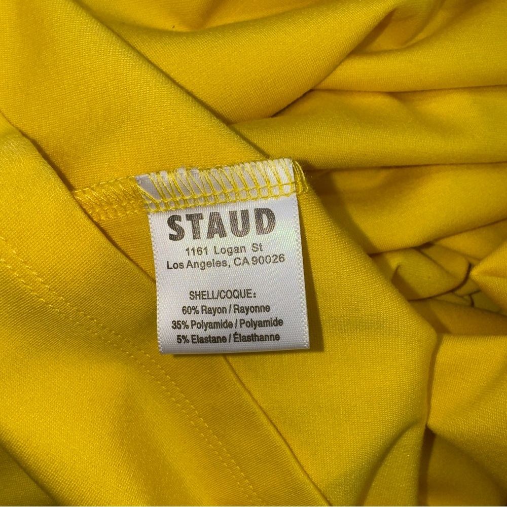 Staud Bari Dress Women’s Size L yellow - Picture 6 of 6
